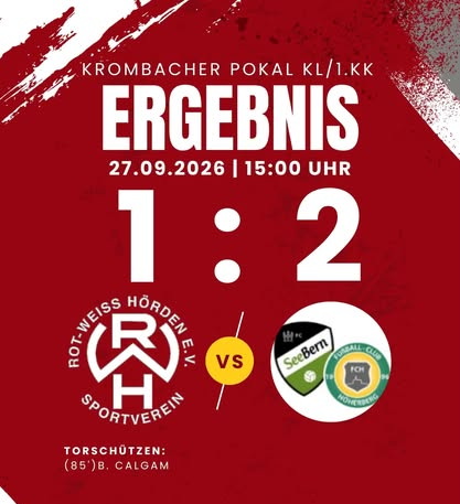 ⚽ Der Pokalfluch zieht weiter über Hörden ⚽